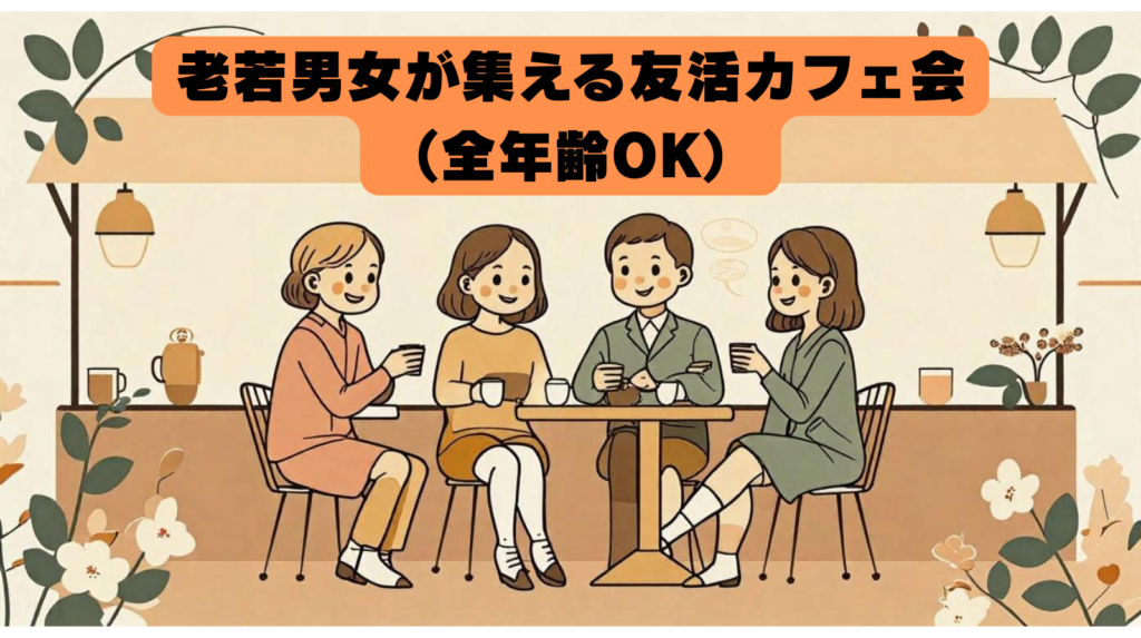 老若男女が集える友活カフェ会（全年齢OK）